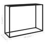Voir la diapositive 6 : VIDAXL Table console Noir 100x35x75 cm Verre trempe