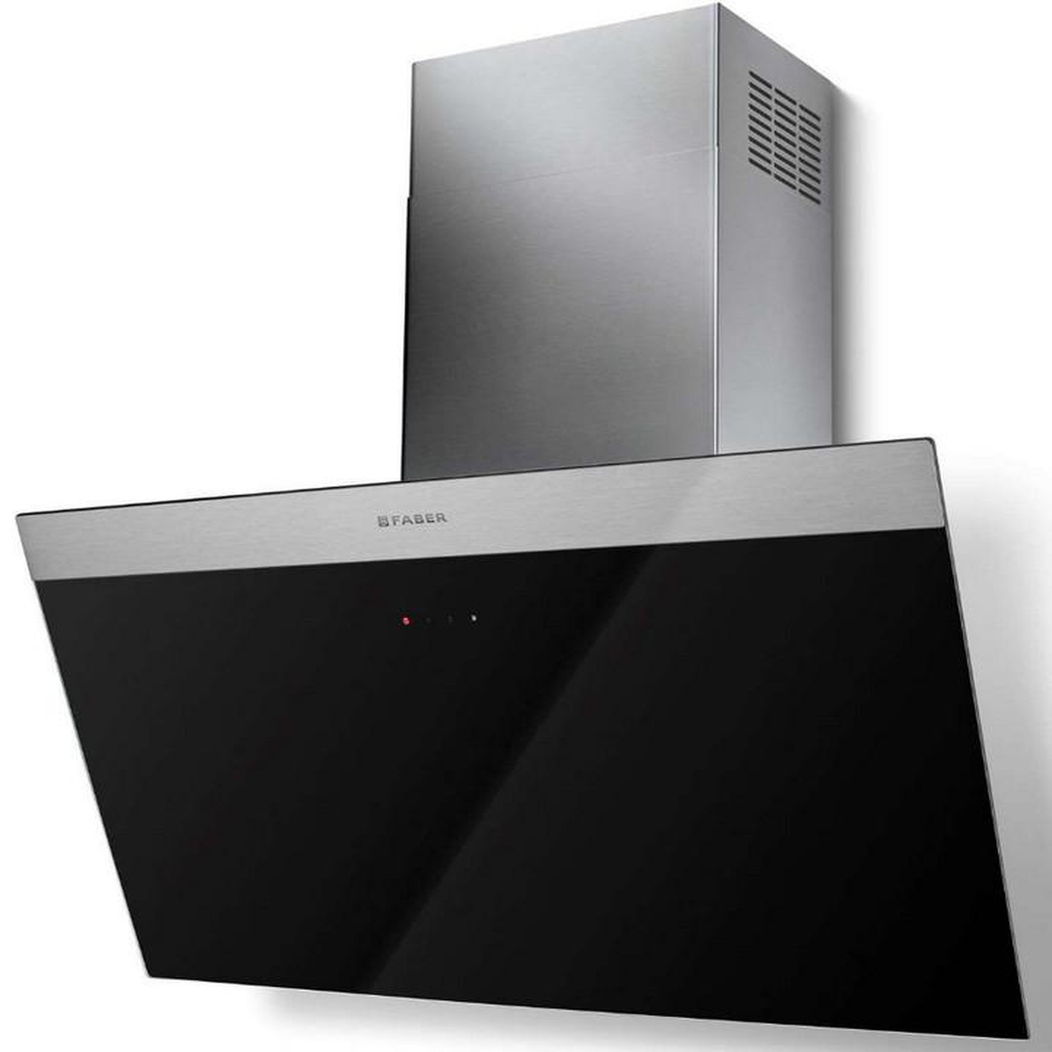 faber Hotte décorative inclinée 90cm 580m3/h noir - 5816724