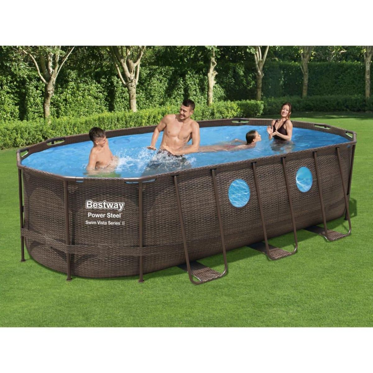 BESTWAY Bestway Jeu de piscine Power Steel Swim Vista Series 549x274x122 cm