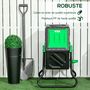 Voir la diapositive 5 : OUTSUNNY Composteur de jardin 65L - bac à compost pour déchets - rotatif 360° - acier PP noir vert