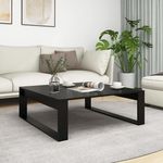 VIDAXL Table basse Noir 100x100x35 cm Bois d'ingenierie