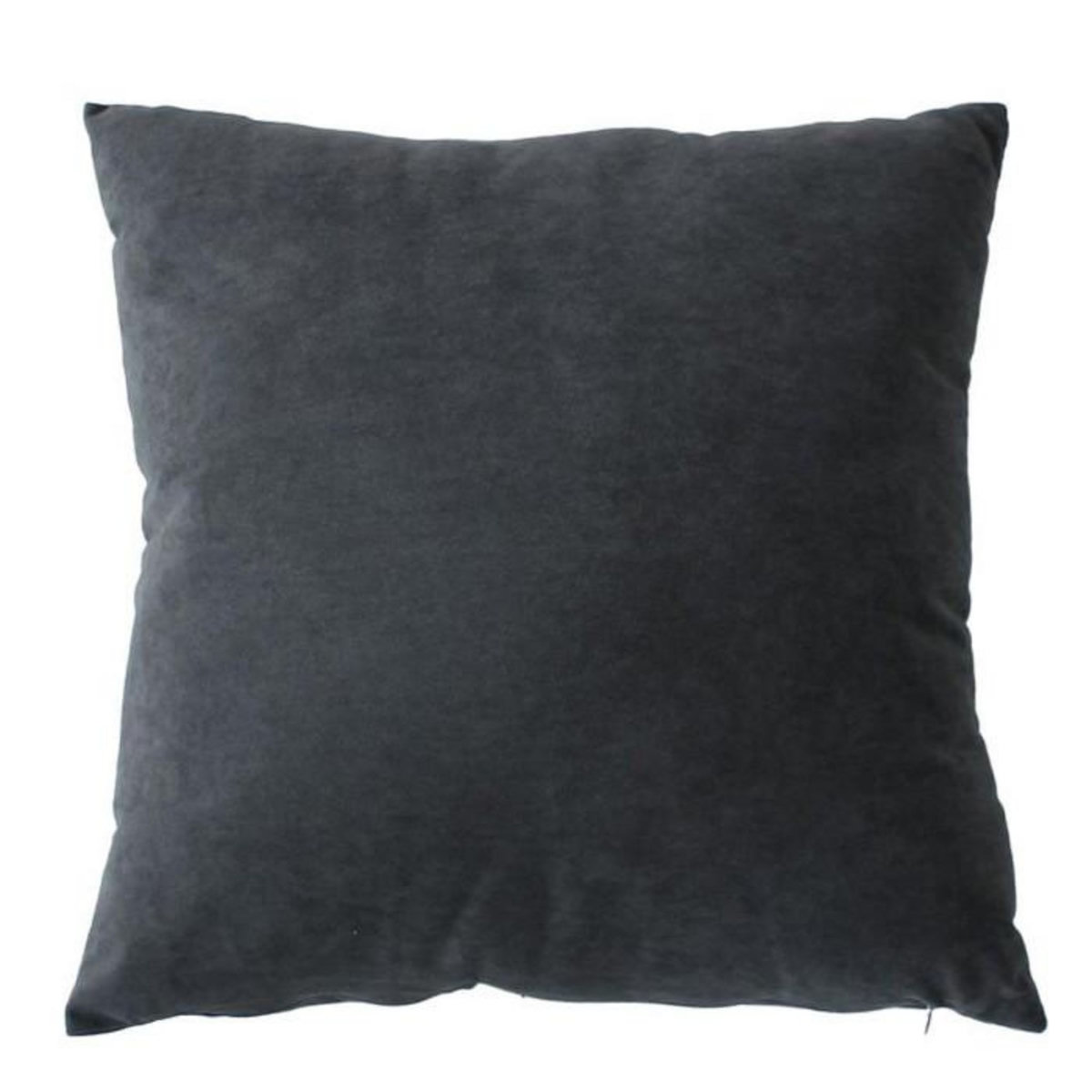 Paris Prix Coussin Déco en Velours  Câlin  40x40cm Gris Foncé