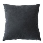 Paris Prix Coussin Déco en Velours  Câlin  40x40cm Gris Foncé