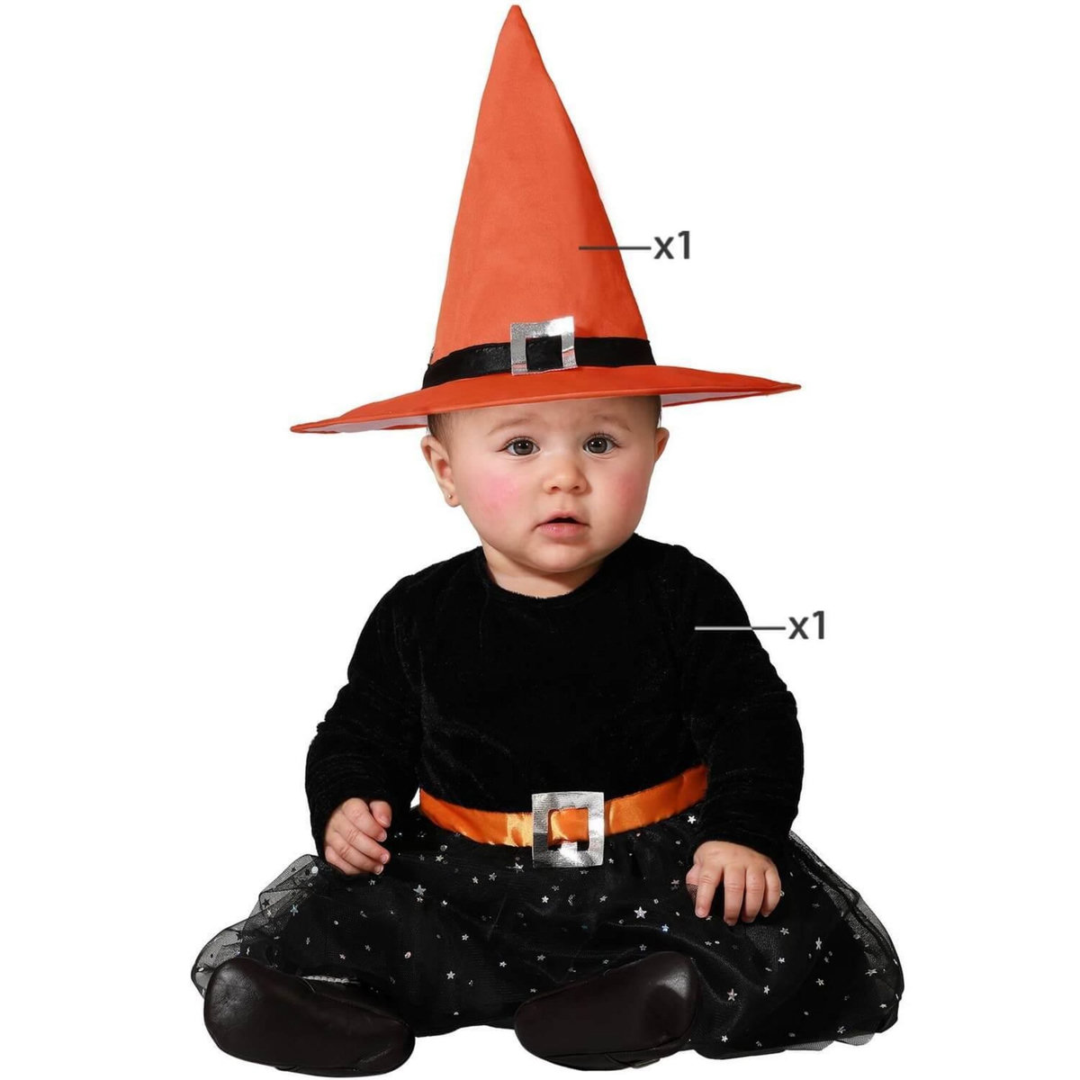 ATOSA Déguisement sorcière - bébé - 2/3 ans (86 à 96 cm)