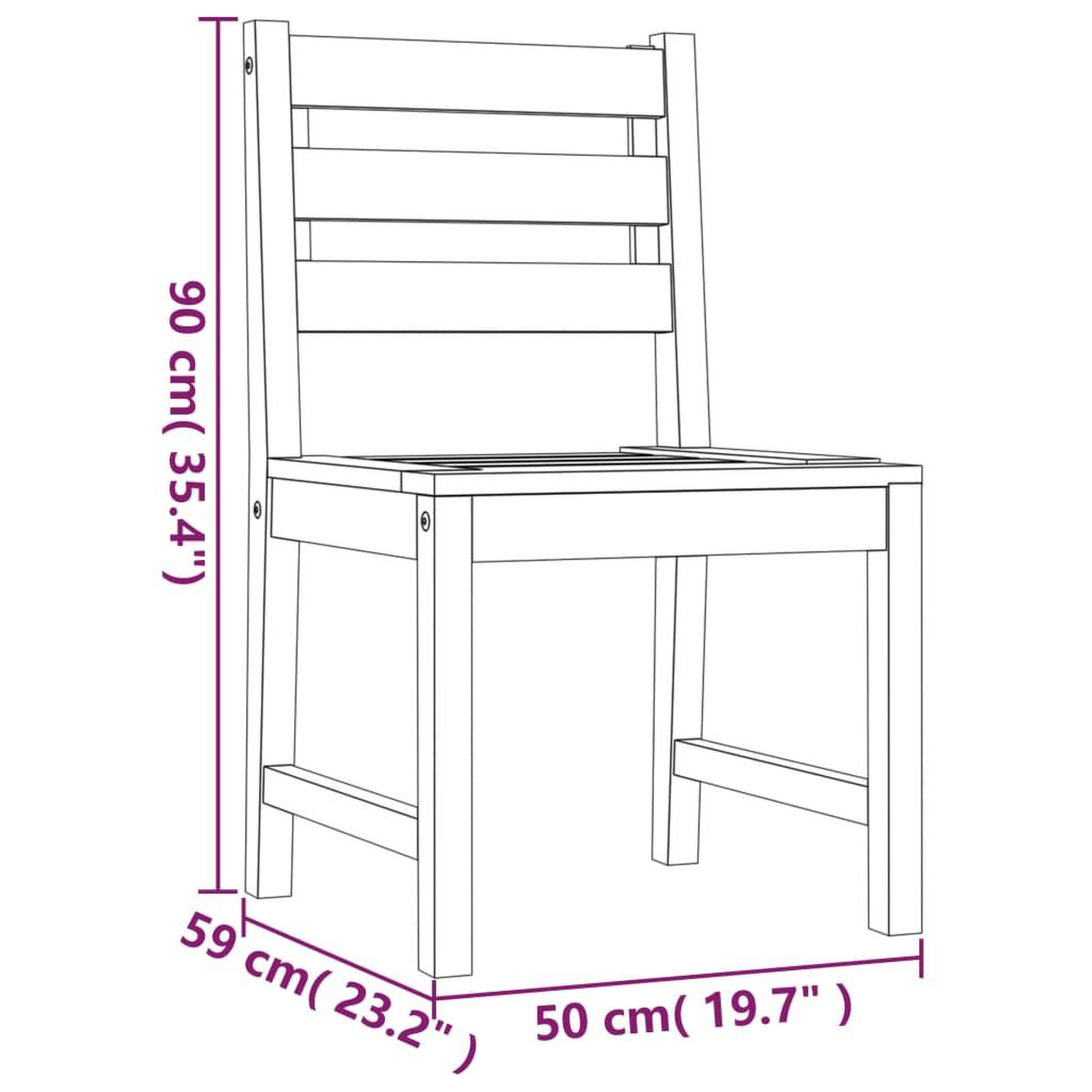 Voir la diapositive 6 : VIDAXL Chaises de jardin lot de 4 Bois de teck solide