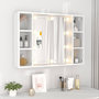 Voir la diapositive 4 : VIDAXL Armoire a miroir avec LED Blanc 76x15x55 cm