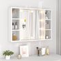Voir la diapositive 4 : VIDAXL Armoire a miroir avec LED Blanc 76x15x55 cm