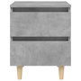 Voir la diapositive 4 : VIDAXL Tables de chevet pieds en pin 2 pcs gris beton 40x35x50 cm
