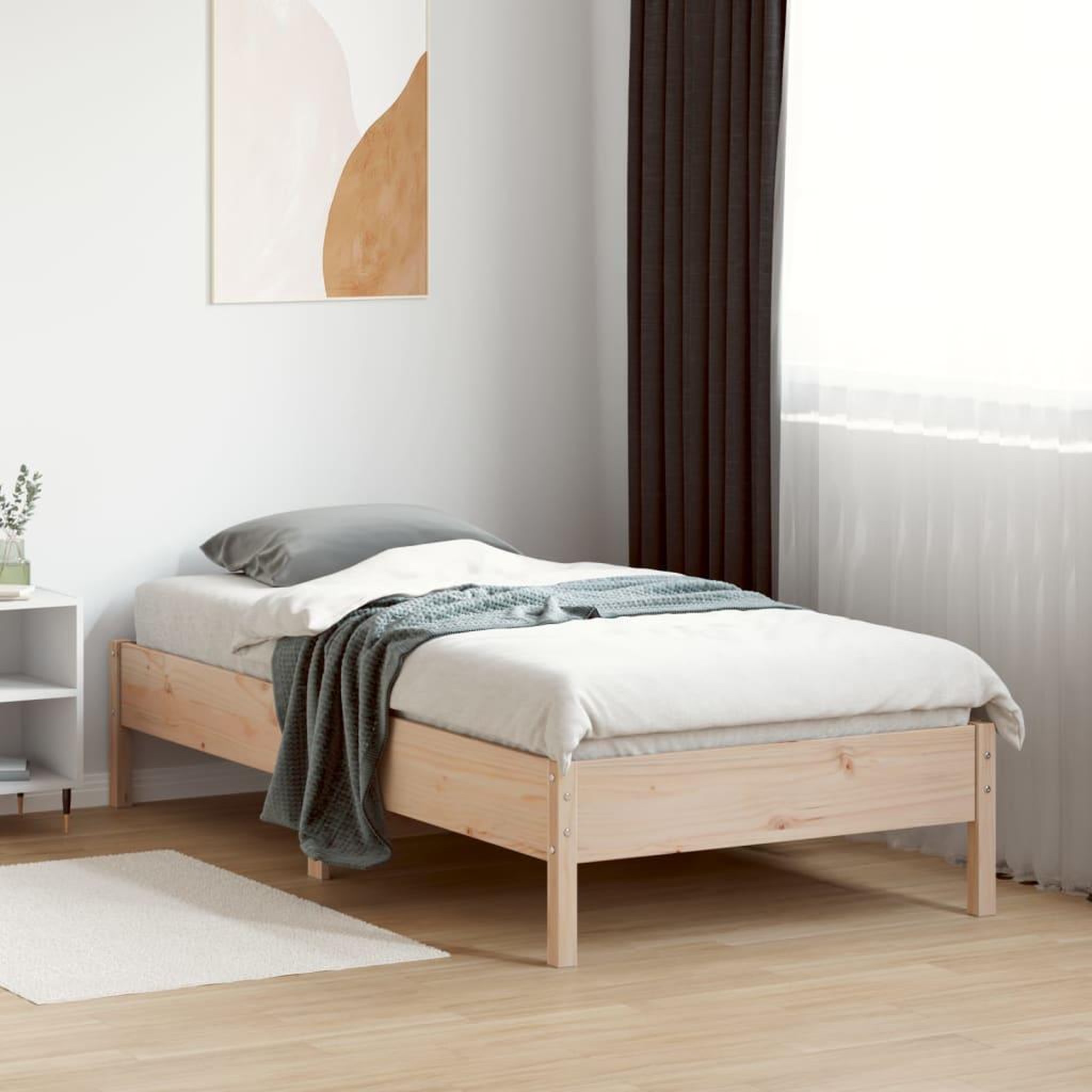 Voir la diapositive 3 : VIDAXL Cadre de lit sans matelas 75x190 cm bois de pin massif