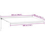 Voir la diapositive 6 : VIDAXL Auvent manuel retractable bordeaux 500x300 cm