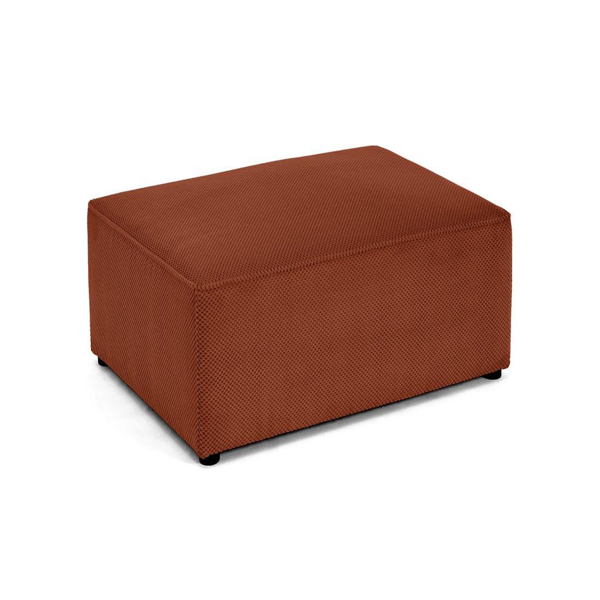 Voir la diapositive 2 : BEST MOBILIER Topaze - pouf - en velours texturé
