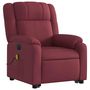 Voir la diapositive 4 : VIDAXL Fauteuil inclinable de massage electrique Rouge bordeaux Tissu