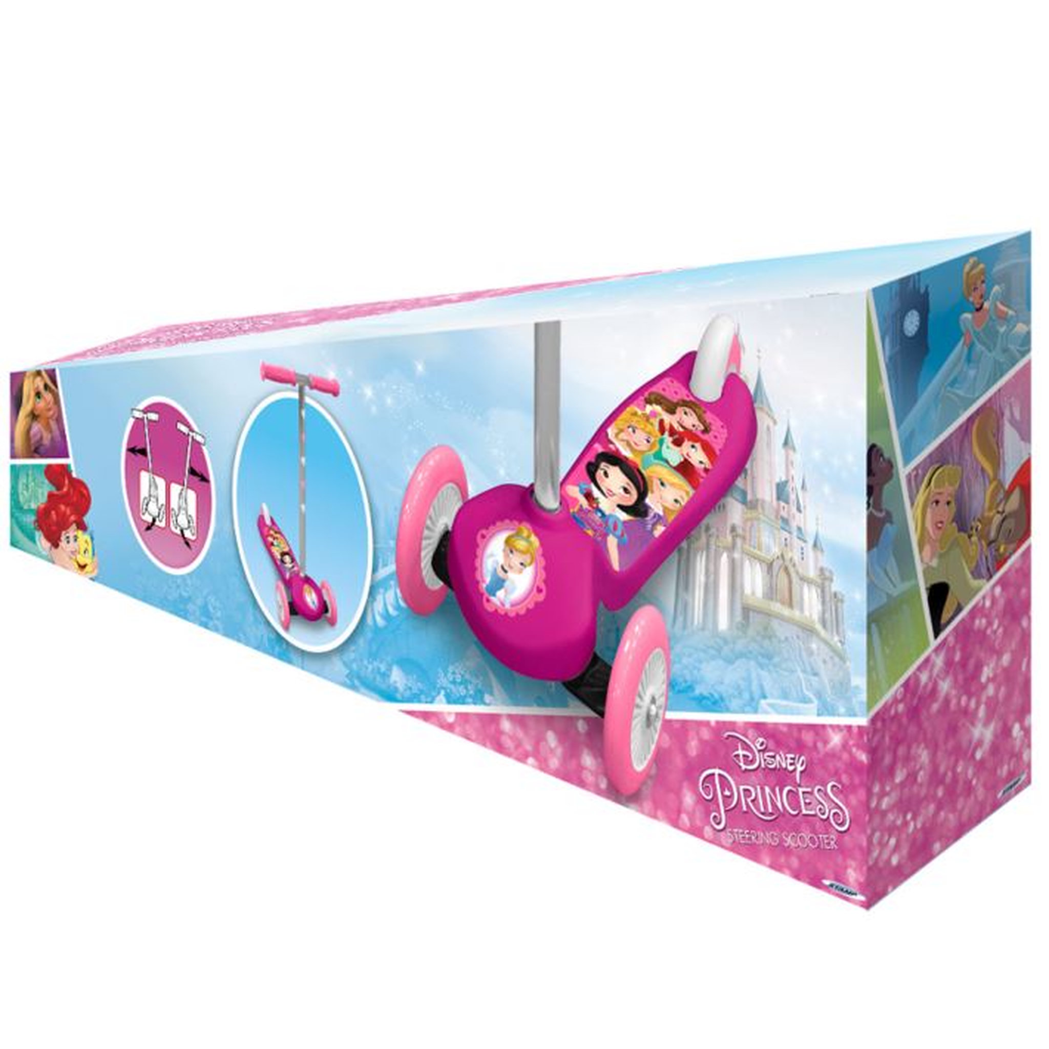 Voir la diapositive 2 : Trottinette 3 roues steering - Princesses Disney