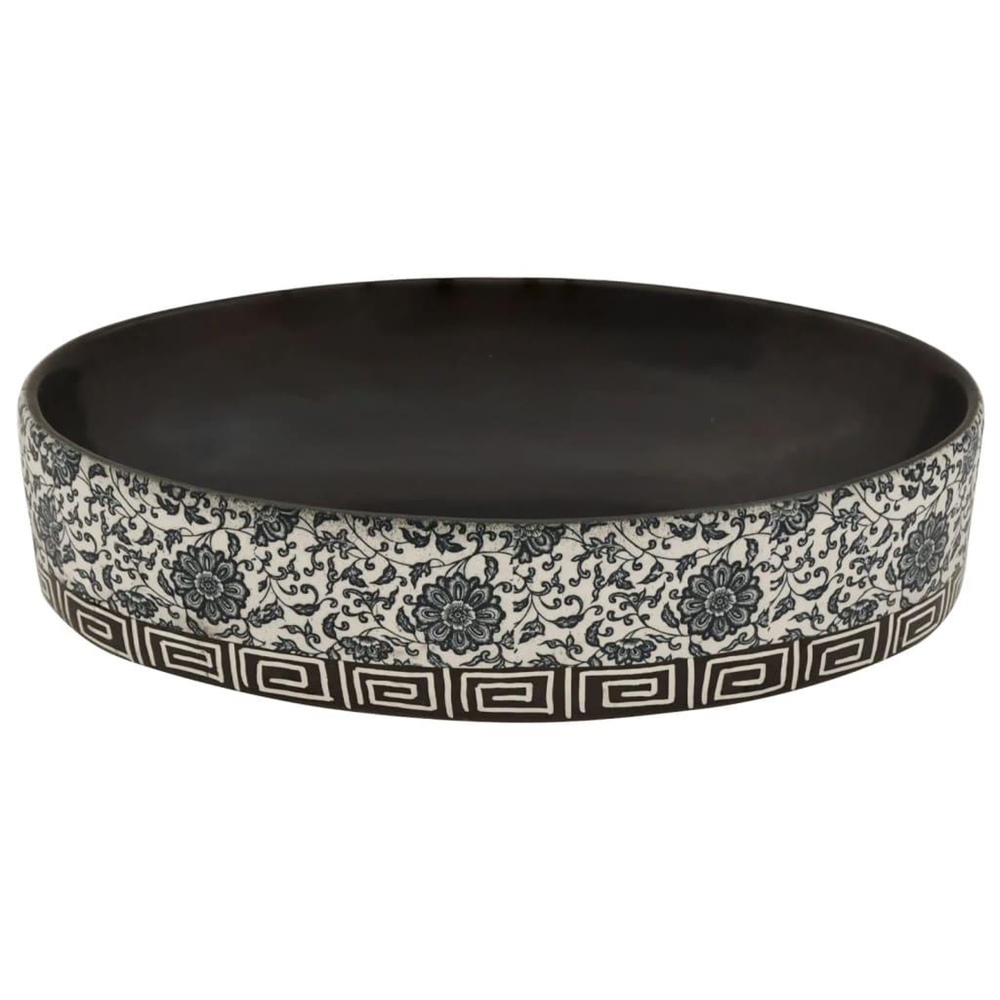 Voir la diapositive 4 : VIDAXL Vasque a poser noir et bleu ovale 56,5x36,5x13,5 cm ceramique