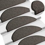 VIDAXL Tapis d'escalier autocollants 15 pcs 65x21x4 cm Anthracite