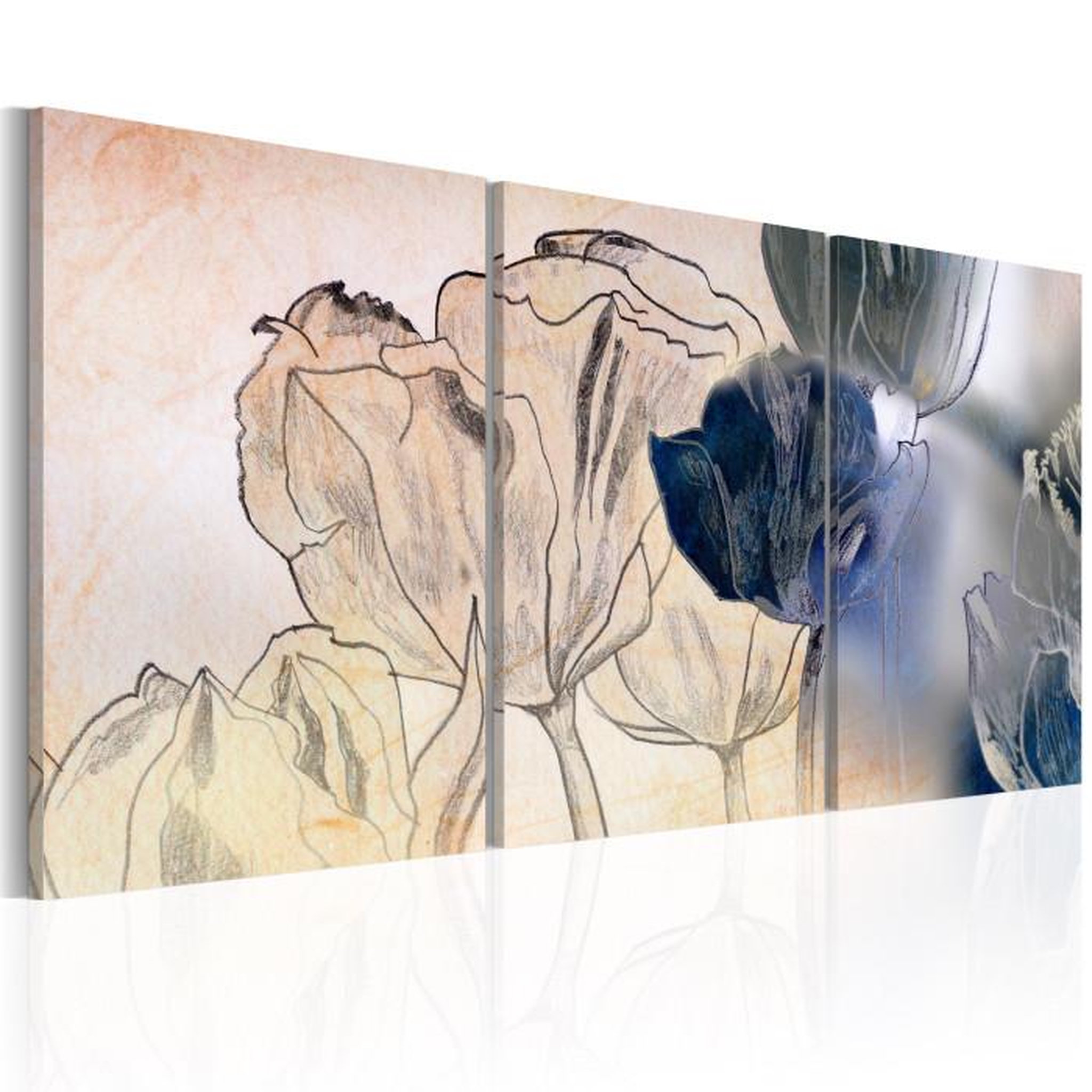 Paris Prix Tableau Imprimé  Sketch of Tulips. Coloris disponibles : Multicolore