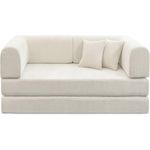 Habitat et Jardin Canapé droit convertible en tissu texturé  Elior  - 3 places - Beige