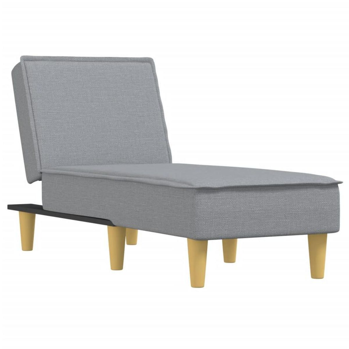 VIDAXL Chaise longue gris clair tissu