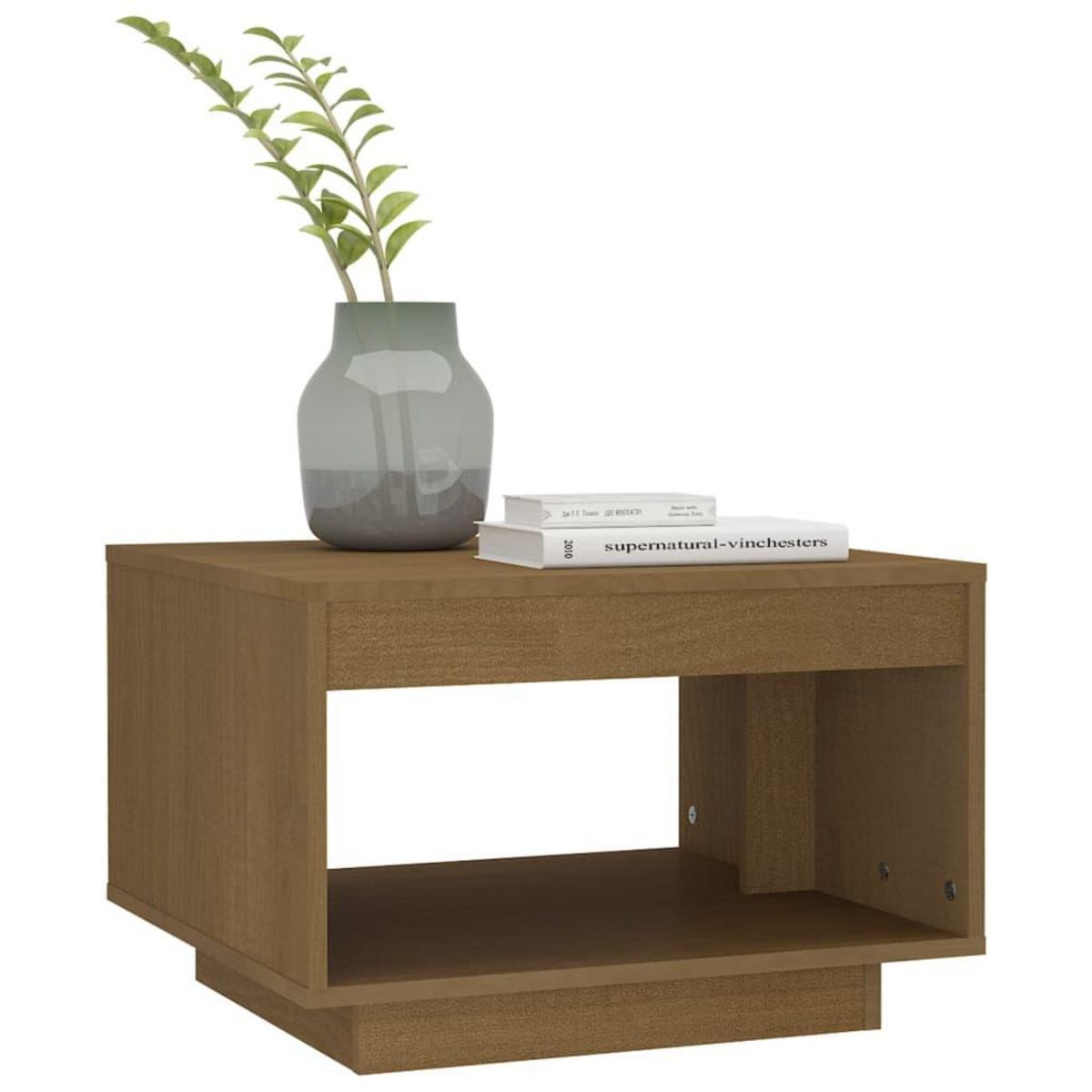 VIDAXL Table basse marron miel 50x50x33,5 cm bois de pin massif