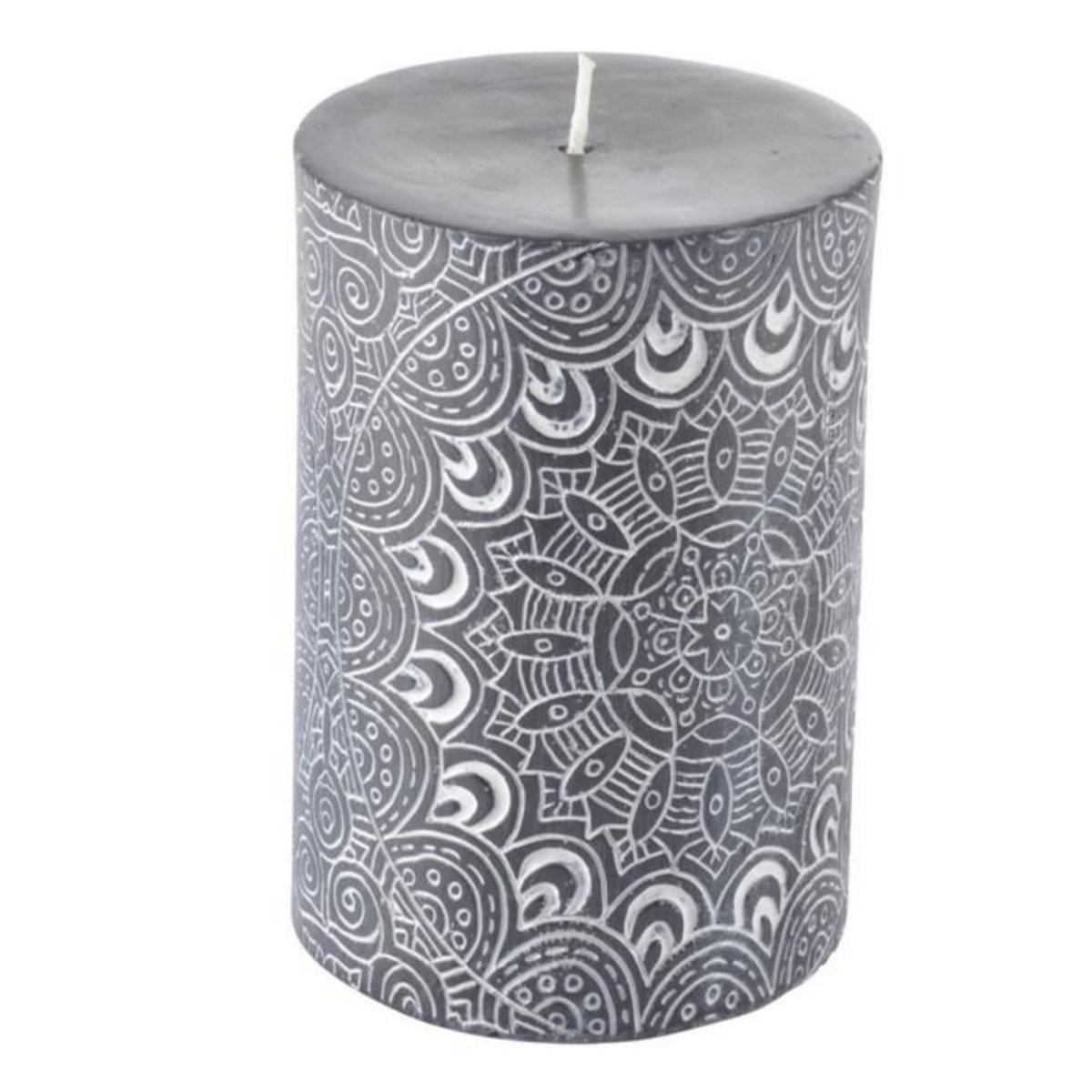 Paris Prix Bougie Pilier Mandala  Graphic Ethnic  10cm Noir