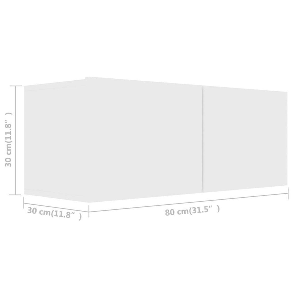 VIDAXL Ensemble de meubles TV 2 pcs Blanc Bois d'ingenierie