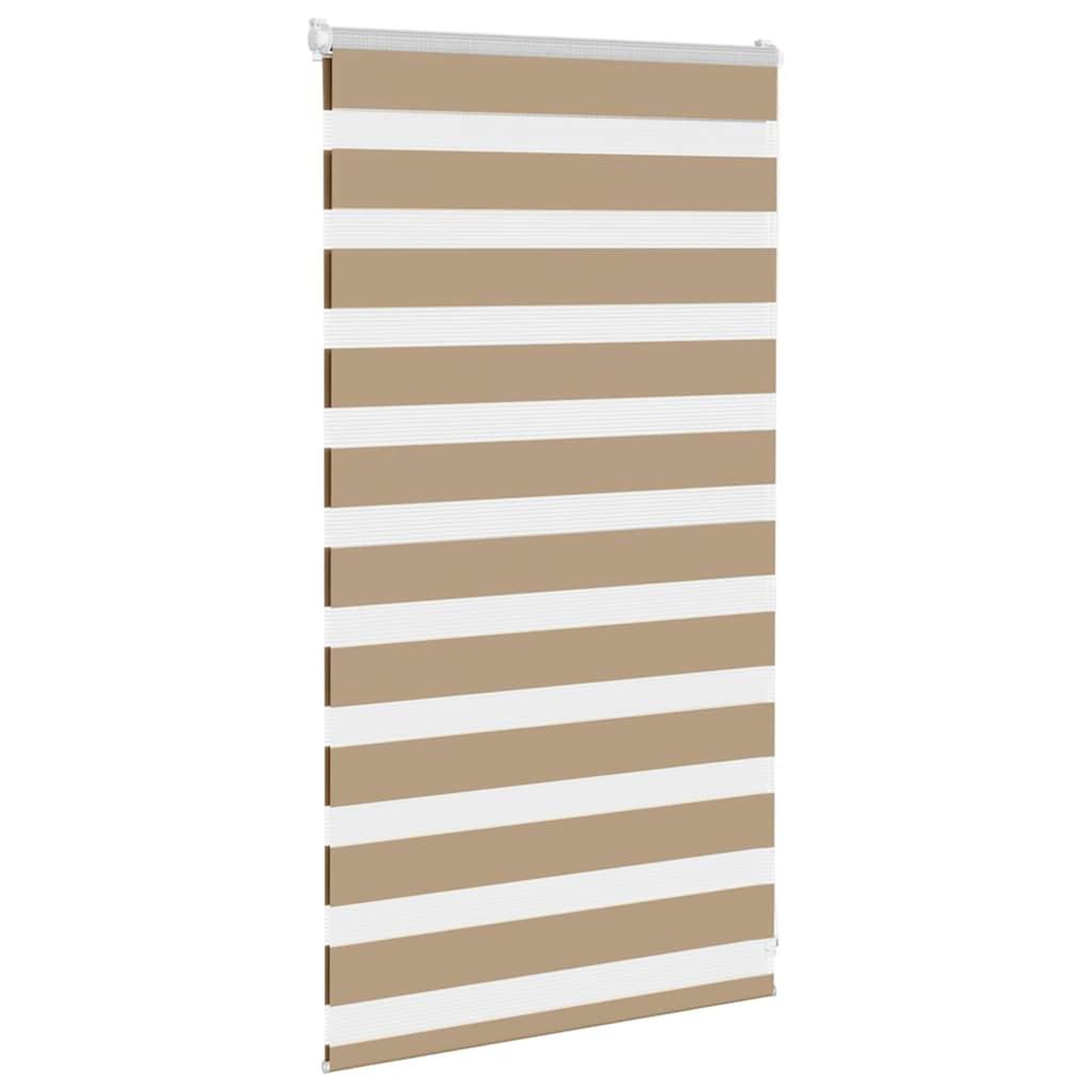 Voir la diapositive 3 : VIDAXL Store zebre marron sable largeur du tissu 85,9 cm polyester