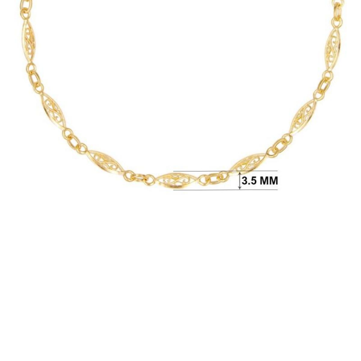 L'ATELIER D'AZUR Collier Or Jaune Maille Filigrane - Femme