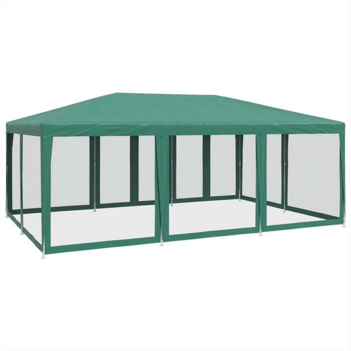 VIDAXL Tente de fete avec 10 parois laterales en maille vert 6x4m PEHD