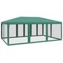 Voir la diapositive 5 : VIDAXL Tente de fete avec 10 parois laterales en maille vert 6x4m PEHD