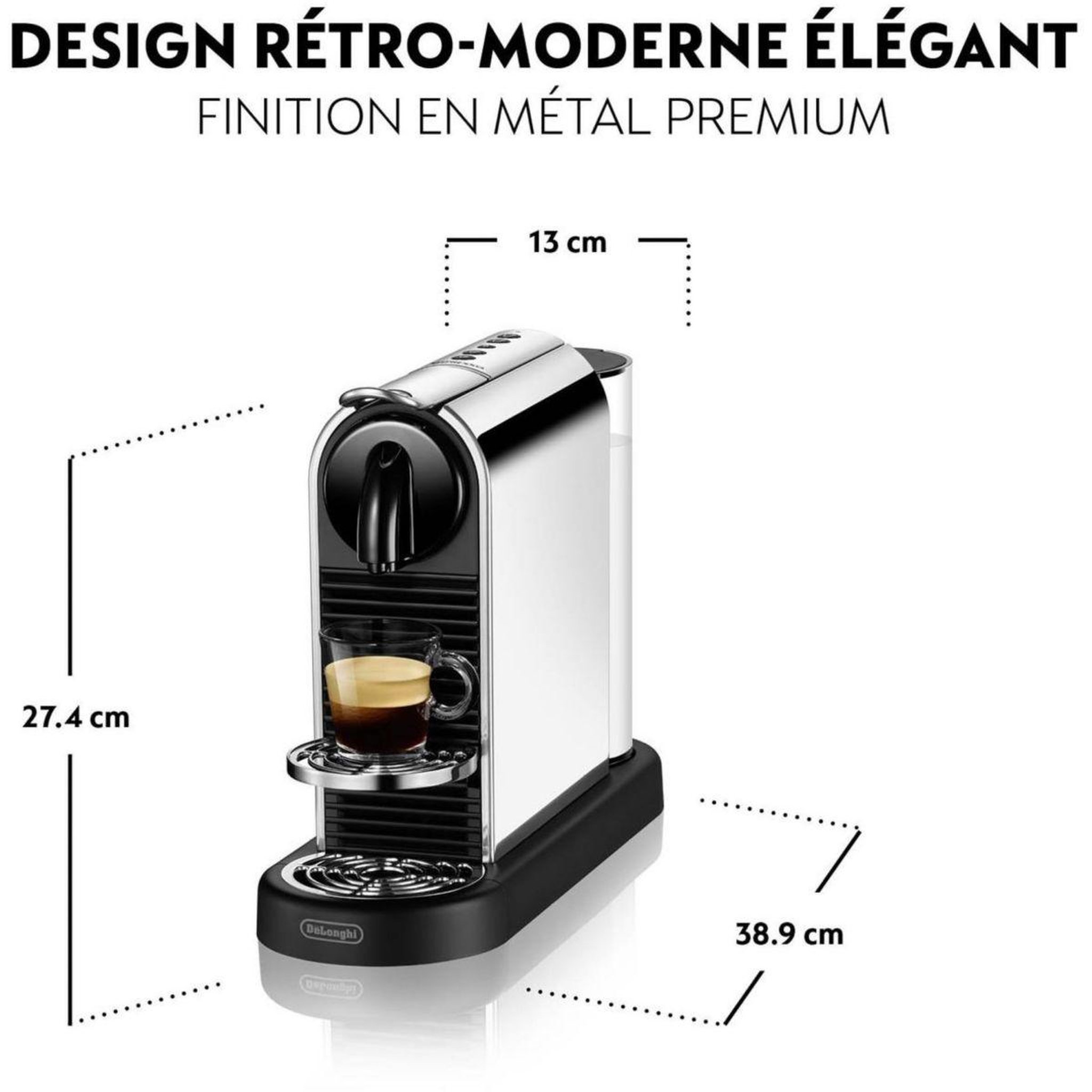 Voir la diapositive 4 : DELONGHI Nespresso citiz platinium chrome  en220.m