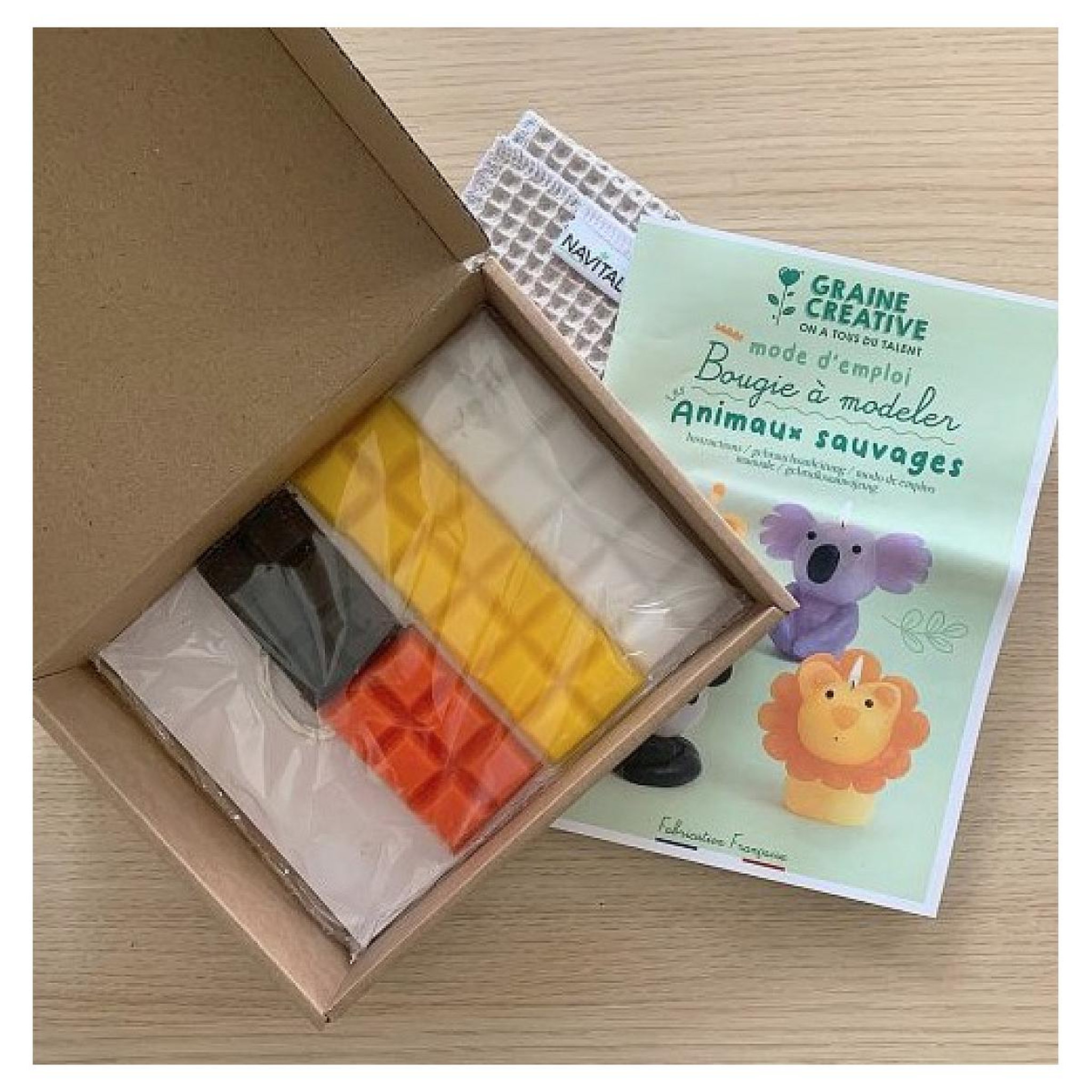 Voir la diapositive 2 : Graine créative Kit bougies a modeler - Animaux sauvages