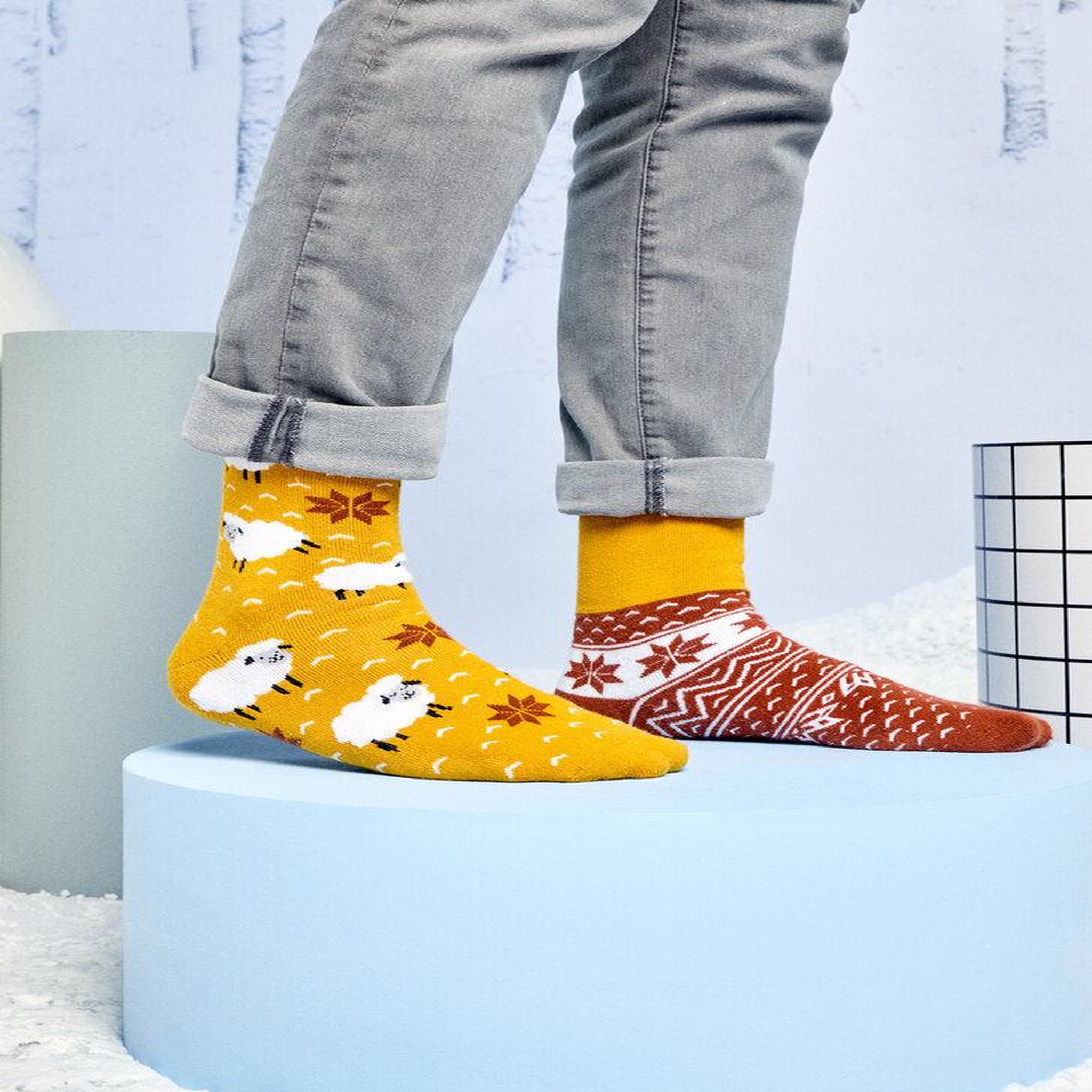 Voir la diapositive 4 : DEDOLES Chaussettes chaudes mouton dans un pull