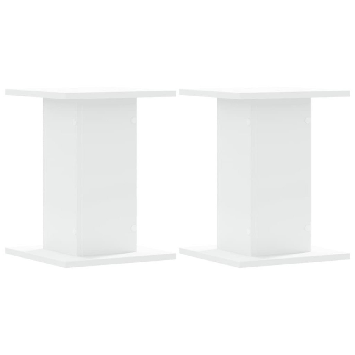 VIDAXL Supports pour plantes 2 pcs blanc 30x30x40 cm bois d'ingenierie