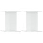 Voir la diapositive 2 : VIDAXL Supports pour plantes 2 pcs blanc 30x30x40 cm bois d'ingenierie