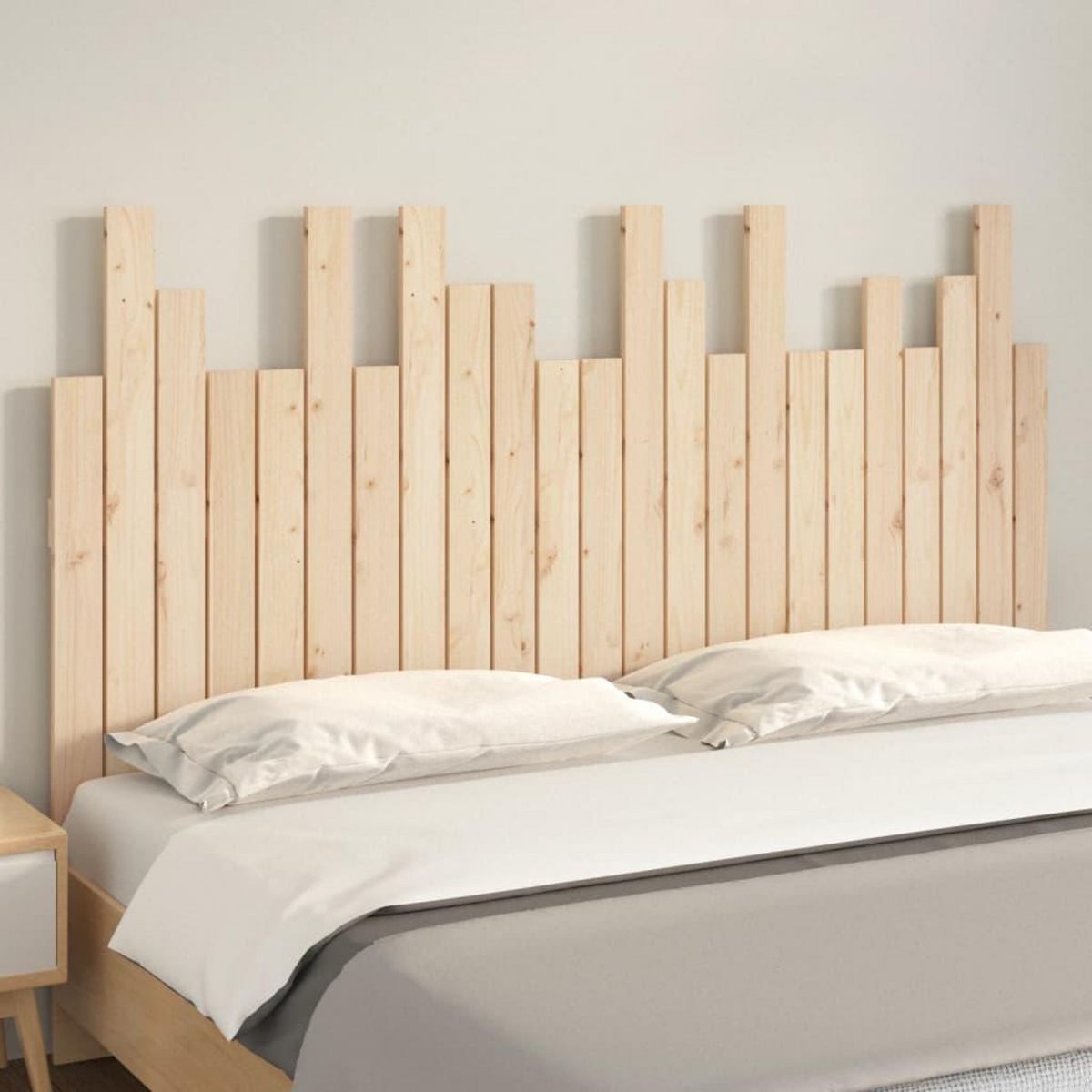 VIDAXL Tete de lit murale 146,5x3x80 cm Bois massif de pin