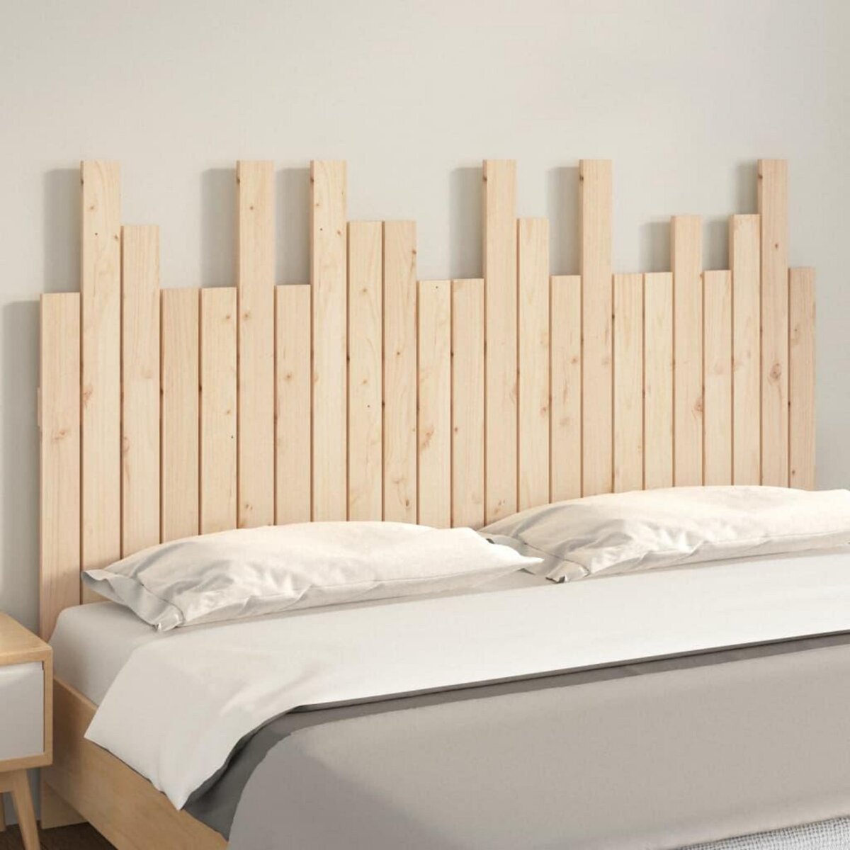 VIDAXL Tete de lit murale 146,5x3x80 cm Bois massif de pin
