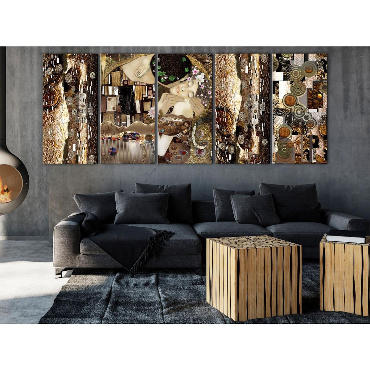 Paris Prix Tableau Imprimé 5 Panneaux  Together Forever Narrow