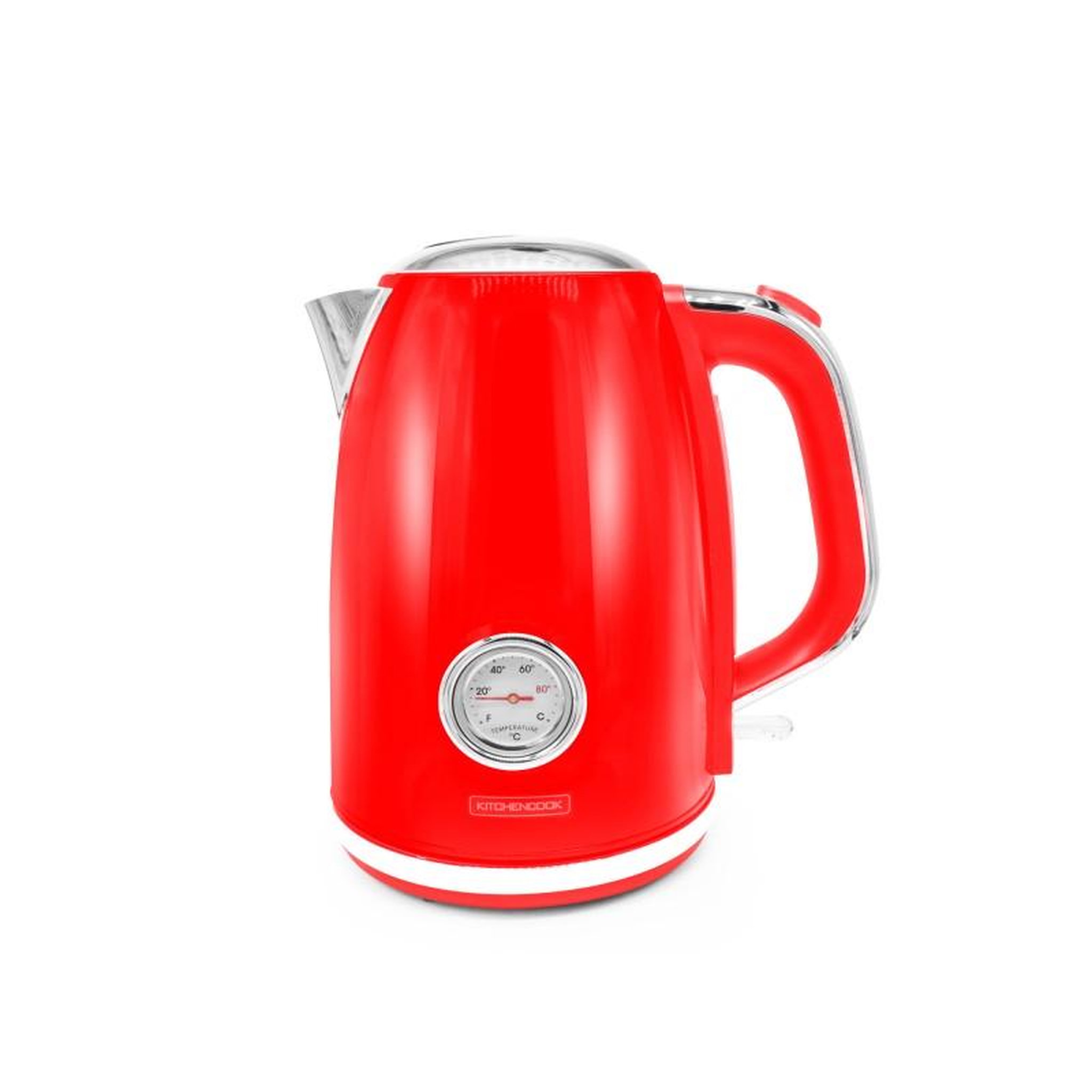 KITCHENCOOK Bouilloire style rétro avec filtre calcaire retro tea rouge kitchencook