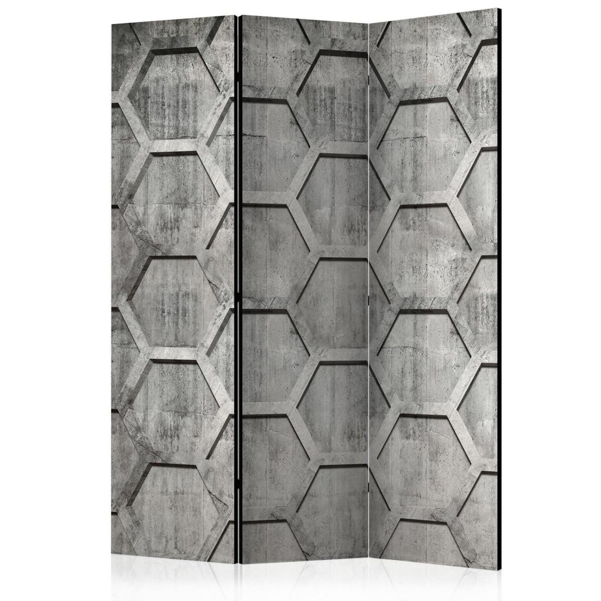 Paris Prix Paravent 3 volets  platinum cubes  135x172cm