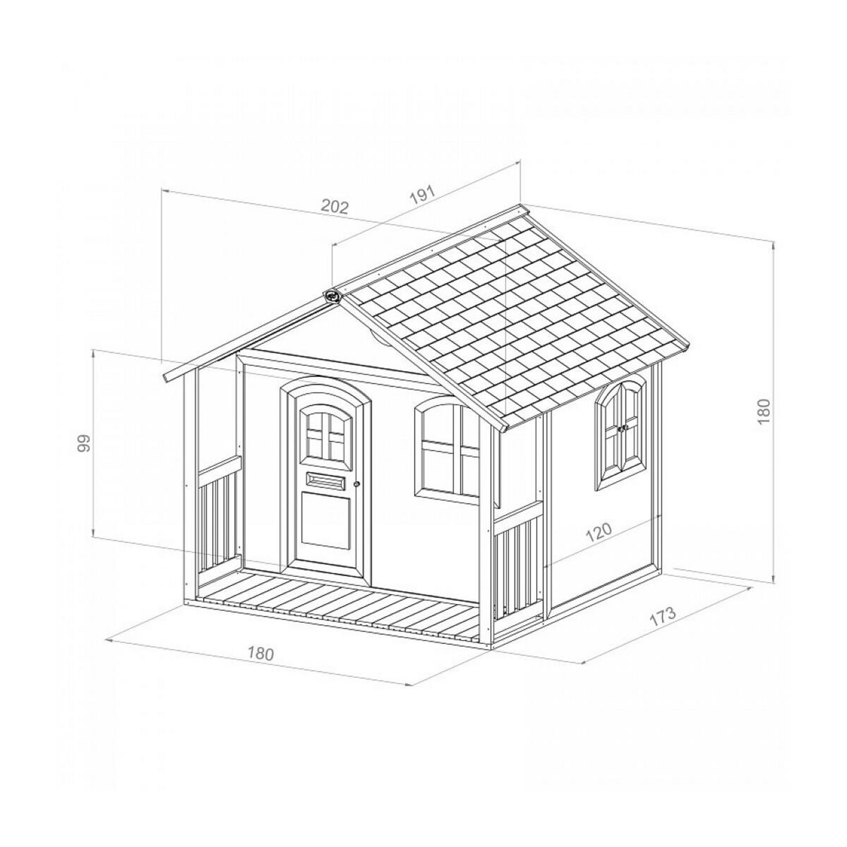 Axi House AXI Cabane enfant MILAN Brun Blanc