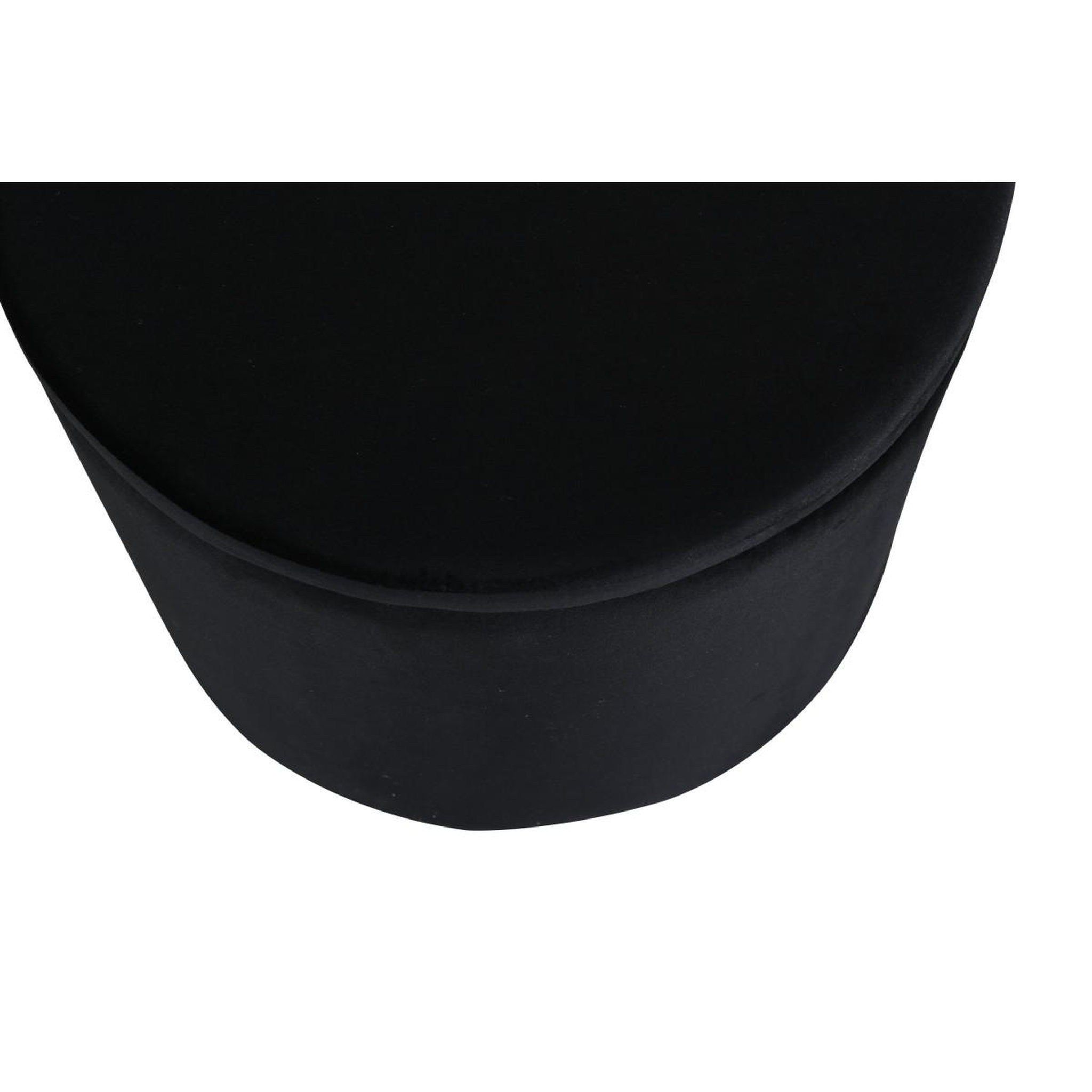 Voir la diapositive 4 : Paris Prix Pouf coffre en velours  dunken  51cm noir