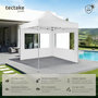Voir la diapositive 2 : tectake Pavillon de jardin 3 x 3 m avec cadre en aluminium blanc