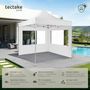 Voir la diapositive 2 : tectake Pavillon de jardin 3 x 3 m avec cadre en aluminium blanc