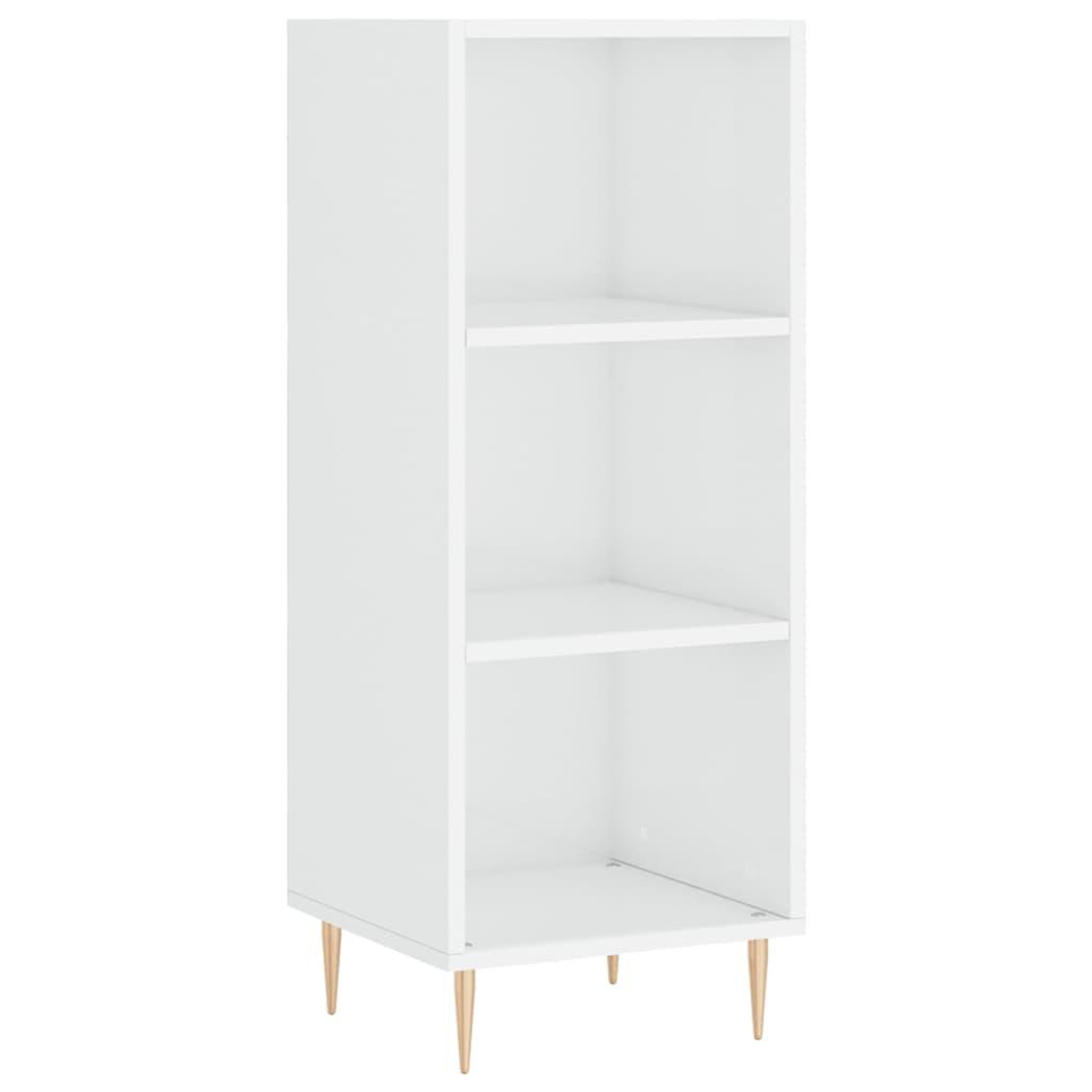 Voir la diapositive 2 : VIDAXL Buffet blanc brillant 34,5x32,5x90 cm bois d'ingenierie