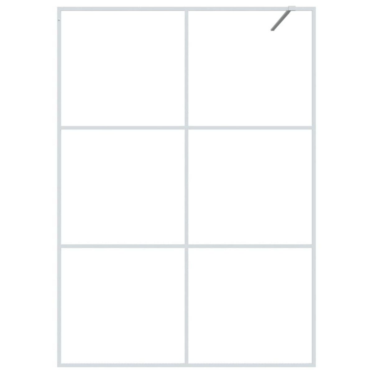 VIDAXL Paroi de douche Blanc 140x195 cm Verre ESG transparent