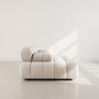 Voir la diapositive 6 : LISA DESIGN Ruby - canapé droit 4 places avec double méridienne - assise profonde - en velours texturé