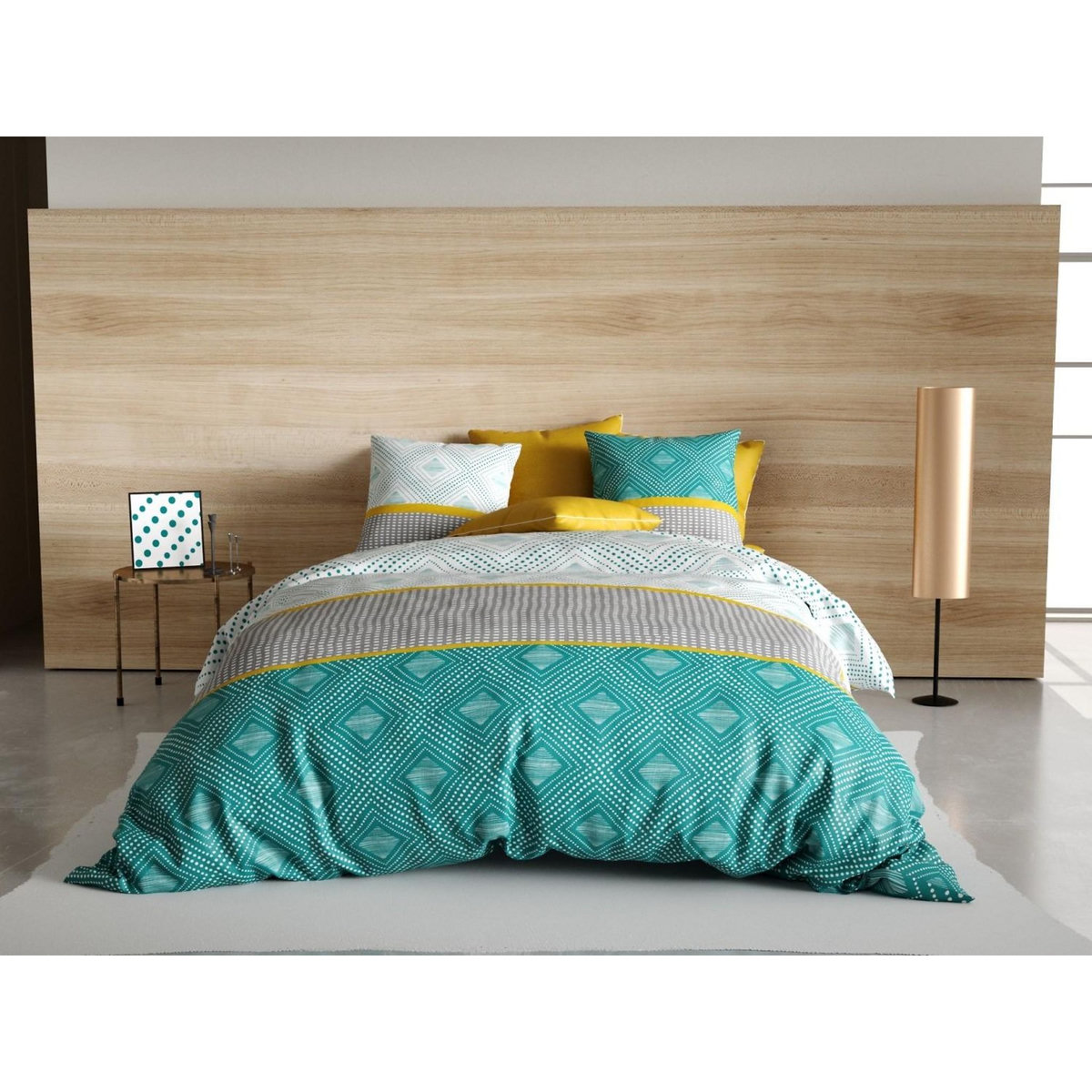 ATELIER DU COTON Parure housse de couette 100% coton 57fils -aurah