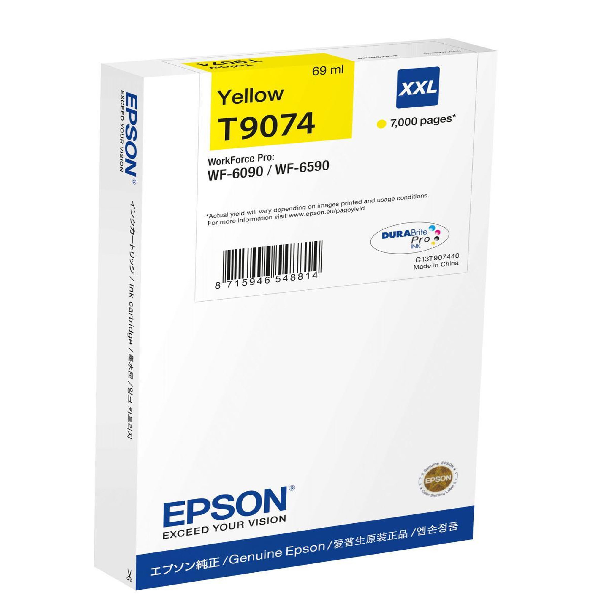 Voir la diapositive 2 : Epson Epson Ink Yellow Gelb (C13T90744N)