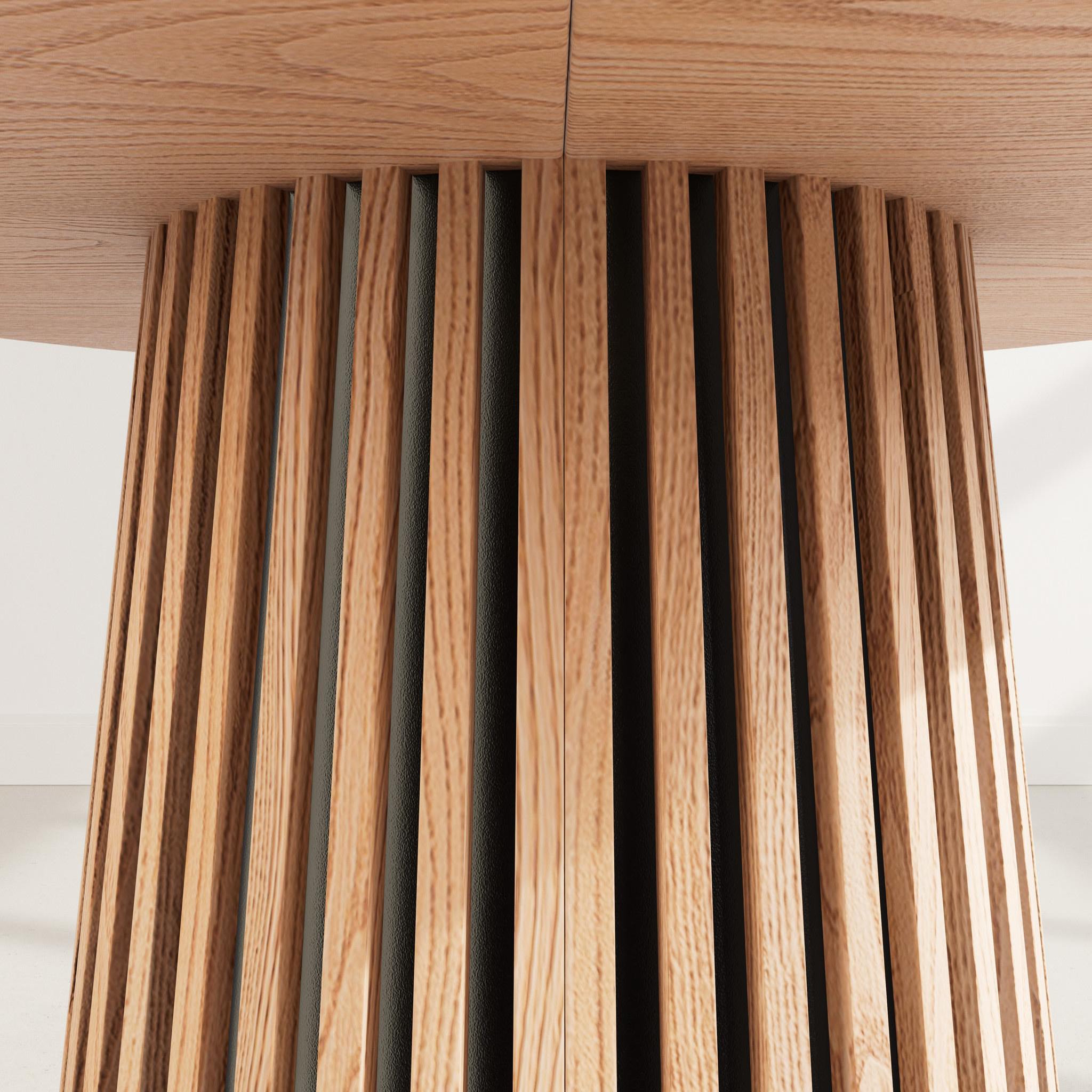 Voir la diapositive 6 : LISA DESIGN Freya - table à manger ronde extensible - effet bois - 4 à 8 personnes