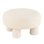 Voir la diapositive 1 : Paris Prix Pouf Rond Bouclette  Teddy  52cm Blanc